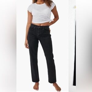 We The Free by Free People A New Day Mid Rise Jean in Black Size 24 Boho NEW